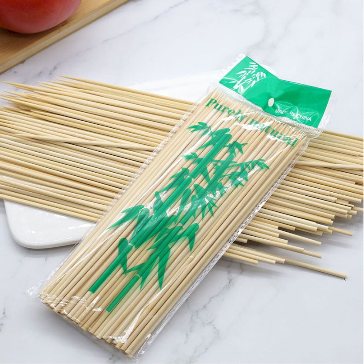 SLUOHZXI 100 PCS Bamboo Wooden Skewer Bouquet Bamboo Sticks - Image 2